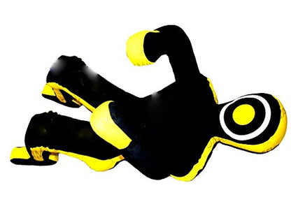 Bestzo MMA Martial Arts Brazilian Grappling Dummy-Sitting Position Black/Yellow - Unfilled - color: Canvas Black/Yellow, size: 48 inches (4 ft)