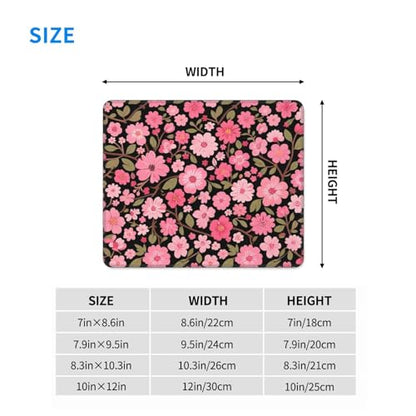 Flowers Computer Mouse Pad Anti-Slip Rubber Base Square Mouse Mat for Office Computer Mousepad 7.9 X 9.5 in - color: Flowers, size: 9.5L x 7.9W inches