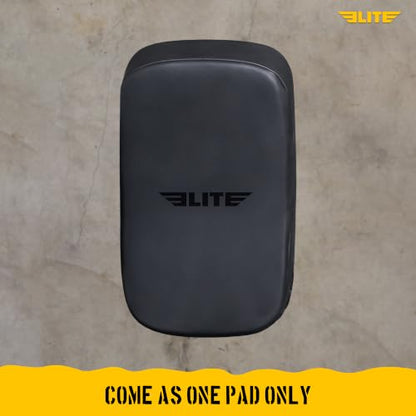 Elite Sports Muay Thai Kickboxing Training Pad for Kickboxing, MMA, Taekwondo, Karate. Ideal for Punches, Knees, and Kicks in Martial Arts Training (ONE PAD ONLY) - color: Solid Black
