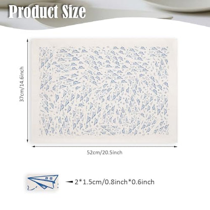 SUPERDANT 5PCS Cartoon Airplane Underglaze Paper Transfer Star Transfer Papers for Clay Ceramic Porcelain Under Glaze Transfers for Pottery Enamel Decals Blue Underglaze Decal Handcrafted Gifts - style: Paper Airplane