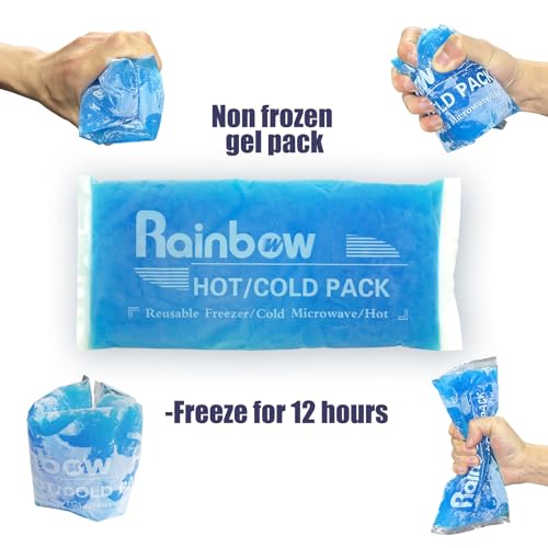 Gel Ice Packs for Head Neck Knee Elbow Wrist Foot Pain Relief (2 Pack) - Ice Packs for Injuries Reusable Gel Hot Cold Pack for Injuries - Flexible Cold Pack for Breast Surgery, Strain, Migraine - style: 4.3" x 9.8" 2 packs
