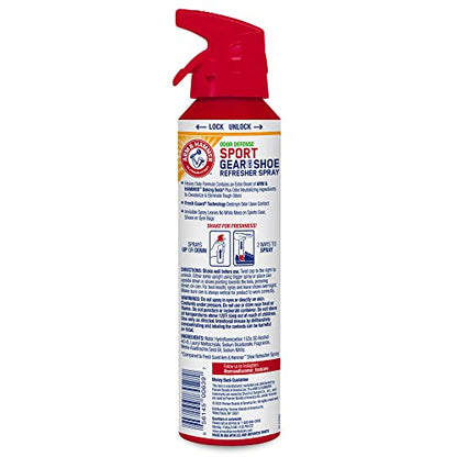 Arm & Hammer™ Sport Gear & Shoe Refresher Spray, Heavy Duty Odor Defense for Sports Gear and Footwear, Deodorizer for Gym Bags, Boxing Gloves, Hockey Equipment, and Football Pads (6.7 oz) - size: 6.7 Ounce (Pack of 1)