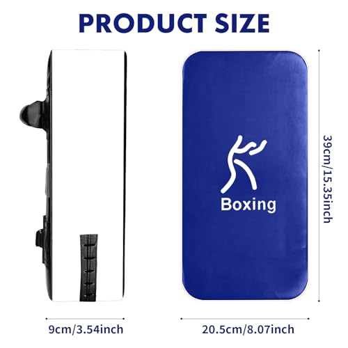 LuiceABC One Karate Taekwondo Boxing Kick Punch Adjustable Soft Shield Durable Training Pad for Boxing, Training and Protecting Your Palm, Wrist and Decreasing The Shock - color: Blue