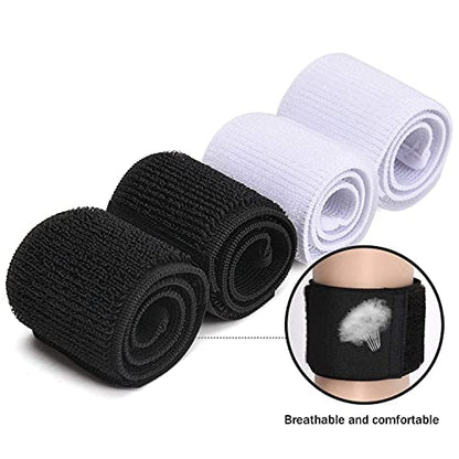 TOBWOLF 4PCS Soccer Shin Guard Strap, Anti Slip Sports Football Legging Shin Fixed Straps, Lightweight Ankle Guards for Kicking Ball, Running, Cycling