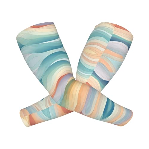 Arm Sleeves Outdoor Garden Sports Cooling Sun Sleeve for Women Men Farm - color: Abstract