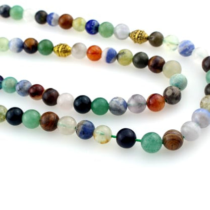 Muslims Islamic Dhikr 99 Tasbeeh Tasbih Prayer Beads, Colorful Agate Stone Beads with Tassel