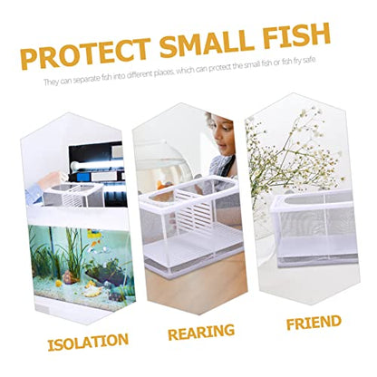 Kisangel Fish Tank Isolator Multifunctional Aquarium Incubator for Dividing Fish Easy Installation Cups Capacity Divider
