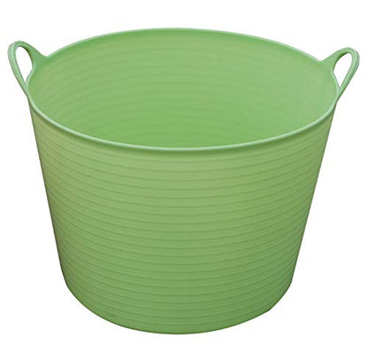 Little Giant® Poly/Rubber FlexTub Bucket | Ultra Durable & Versatile Farm Tub | Plastic Synthetic Gardening Tub (1, Lime Green) - color: Lime Green