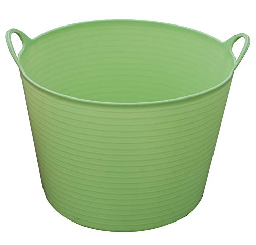 Little Giant® Poly/Rubber FlexTub Bucket | Ultra Durable & Versatile Farm Tub | Plastic Synthetic Gardening Tub (1, Lime Green) - color: Lime Green