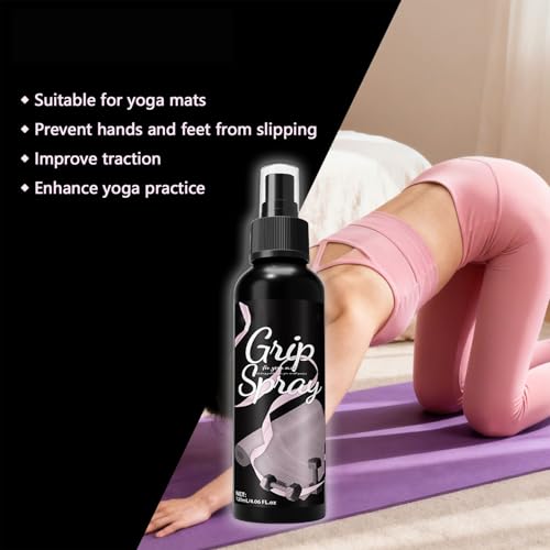 Yoga Mat Spray | Cleaning Long-Lasting Anti-Slip Liquid, Gym Equipment Cleaner Spray for Yoga Mats Shoes Sports Gloves Gear Helmets, Suitable for Women Fitness Football Boxing Accessories