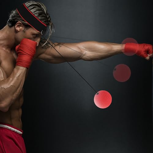 Adult Boxing Punch Exercise Ball with Headband Equipment for Reflex Speed Training - style: E305-H01