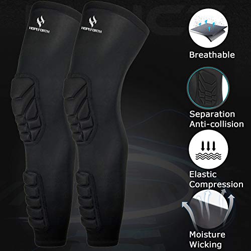 Knee Calf Padded 2 Pack Compression Leg Sleeve Shin Protective Support - size: Small