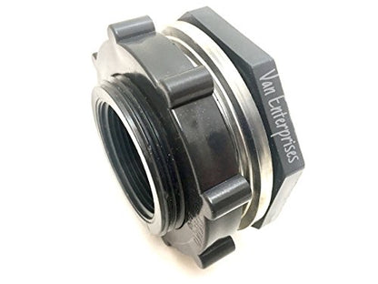 1.25" PRO Series PVC Bulkhead Fitting Adapter for Rain Barrels, Aquariums, Water Tanks, Ponds - size: 1.25 Inch
