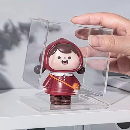 Acrylic Box with Lid Clear Square Cube Plastic Decorative Boxes Clear Display Candy Box Jewelry Storage Boxes for Birthday Party Favor - size: 4 x 4 x 4 Inch