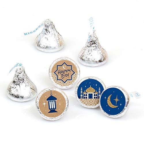 Ramadan and Eid Mubarak Party Favors - Round Candy Stickers - 108pc - color: Ramadan