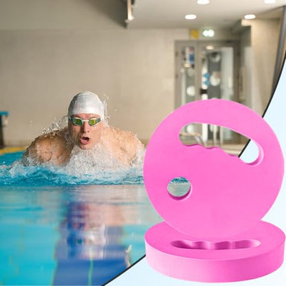Water Exercise Discs,EVA Foam Floating Aqua Training Disc,Grip Swimming Pool Fitness Discs for Swimming Beginner - color: Pink