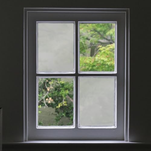 Ant 24inch x 50ft Frosted Matte Etched Adhesive Vinyl All-Weather Fade Proof, Indoor Outdoor Use Bathroom Door Window Covering Decorative Frosting Stickers (24inch x 50ft, Light Gray)