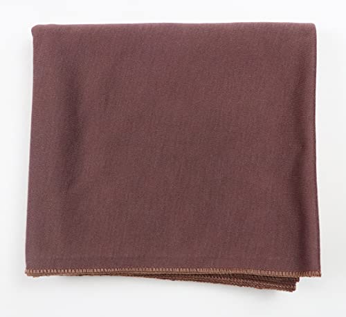 vabovin Head Wraps for Black Women Stretch Jersey Knit Turban Headwrap Solid Color Headscarf Headband Shawl - color: 04- Brown