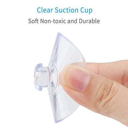 Pawfly 20 Pack Clear Suction Cups 1.2 Inch PVC Plastic Sucker Without Hooks for Home Decoration and Organization - style: 1.2 in 20pcs