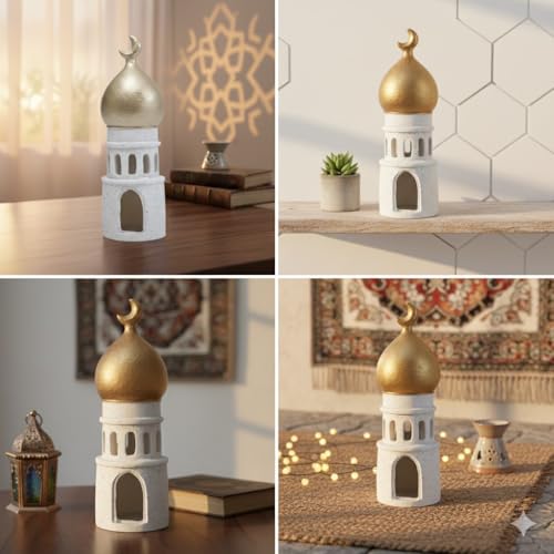 Ramadan Home Decor Islamic Gift 2026 Mosque Tower Arabic - Small (Original Product) - style: Cultural-Small