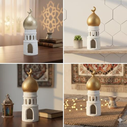 Ramadan Home Decor Islamic Gift 2026 Mosque Tower Arabic - Small (Original Product) - style: Cultural-Small