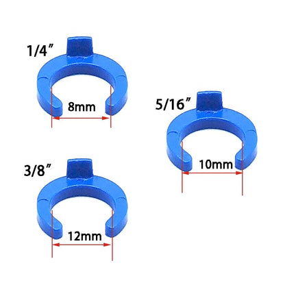 1/4" 3/8" O.D. Tube Fitting Blue Locking Clip Clamps for RO Reverse Osmosis Water Filtration Systems or Other Quick Connect Fitting Replacement Parts Accessory,pack of 200. - size: 1/4" 3/8" 200pcs set