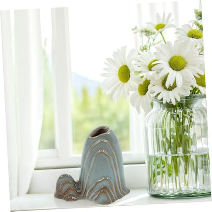 Cabilock Ceramic Miniature Mountain Ornament - Zen Garden Accessories Fish Tank Landscape Bonsai Decor - Paint Brush Rest Stand - Calligraphy Brush Holder