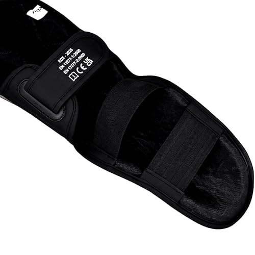 RDX Shin Instep, Kickboxing Muay Thai, Leg Instep Pads, MMA Martial Arts Kicking Sparring Training Gear, BJJ Karate Boxing Taekwondo - size: X-Large