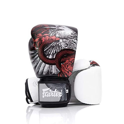 Fairtex Beauty of Survival Limited Edition Boxing Gloves | Premium Craftsmanship |Full-Grain Leather| Stylish Design | Adjustable Fit | Unique Artwork | Hook and Loop Straps - size: 8 oz