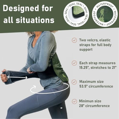 Large Ice Packs for Injuries Reusable Wrap with Straps - Soft Gel Hot and Cold Packs for Injuries, Hip, Shoulder, Back Pain Relief - 12" x 15" - Green - size: Large, style: Green