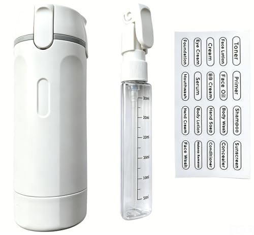4 in 1 Travel Dispenser Bottle Set - color: White