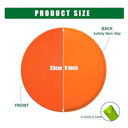Spot Markers 4 Inch 9 Inch Non Slip Rubber Floor Markers Flat Field Cones Poly Dots for Soccer Basketball Sports Speed Agility Training and Drills - style: 9inch 18pcs