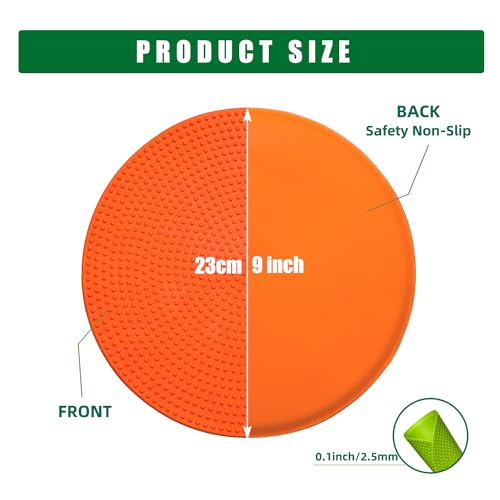 Spot Markers 4 Inch 9 Inch Non Slip Rubber Floor Markers Flat Field Cones Poly Dots for Soccer Basketball Sports Speed Agility Training and Drills - style: 9inch 27pcs