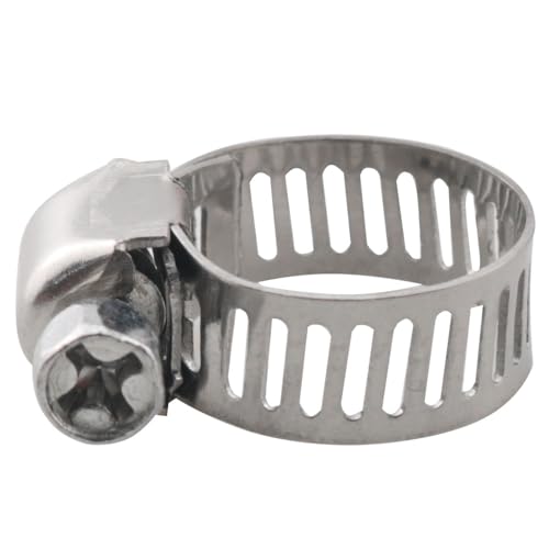 CHENJIN 10PCS Plastic Barb Hose 3/8 inch with 20pcs 10-16mm Stainless Steel Clamps Straight Pipe Pagoda Fitting For Fish Tank Spigot Gas Liquid Air
