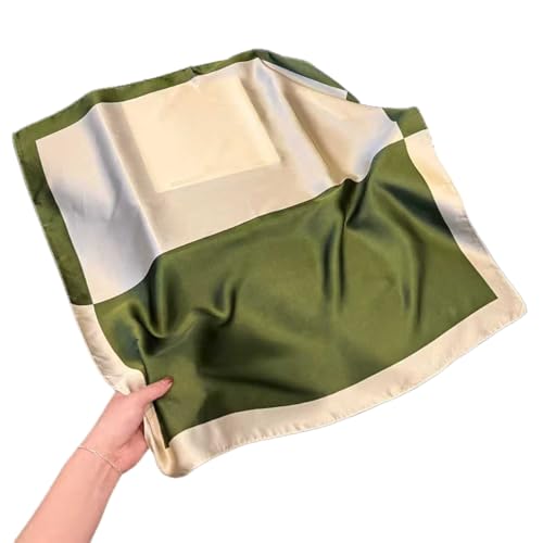Square Silk Scarf Women Shawl Headbands Small Soft Neckkerchief Cat Print Bandana Satin Hijab Scarves - color: 1