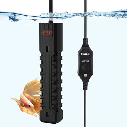 300W Aquarium Heater, Adjustable Fish Tank Heater, with Digital Display, Overheat Protection & Dry Run Protection, for 40-75 Gallon Water - size: For 40-75 Gal