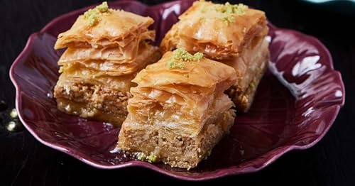 Cedar Pastries 19 Piece Baklava Assortment – Mediterranean Dessert Gift Box – Pistachio, Cashew & Walnut Phyllo Pastries – Gourmet Middle Eastern Sweets – Kosher & Halal Certified - size: 16 Ounce (Pack of 1)