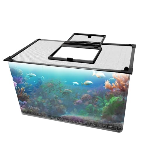 DIY Magnetic Aquarium Lid Fish Tank Hood Top Cover Anti-Jumping Net Cover Mesh to Protect Fish Jumping Out of Fish Tan