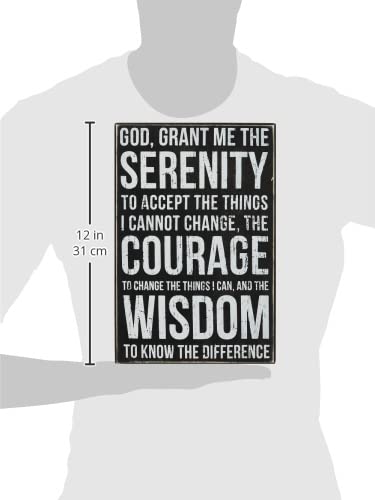 Primitives By Kathy Serenity Prayer Box Sign - color: Serenity Prayer, size: 8 x 12 Inches