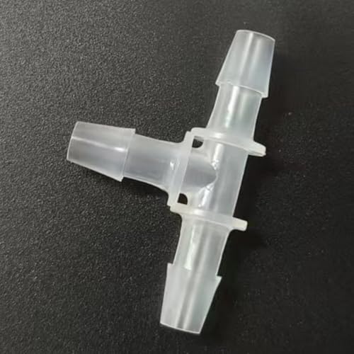 3 Way Tee Connector Equal Barbed T-Fitting 3 Way Hose Barb Adapter for Laboratory Biochemical Analytical Instruments Food Machinery Aquarium Equipment 100pc/pk (4.8mm 3/16'' Cir) - size: 4.8mm 3/16'' Cir