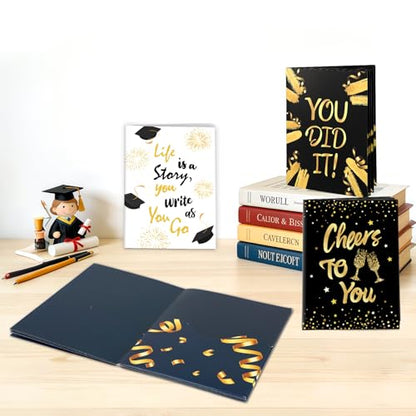 4 Sets Graduation Gift Card Book, Congrats Grad Money Holder Cards with Envelopes, Graduation Gift Card Booklet Organizer for Class of 2026, Students, Friends - color: Graduate.Book