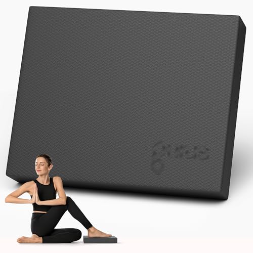 Gurus Balance Pad – High-Density Foam Balance Pad Physical Therapy for Stability & Strength, Exercise Foam Pad for Balancing, Non-Slip Lightweight Trainer for Home Gym & Rehab (Blue) - color: Black