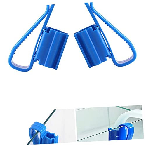 MERRYHAPY 2pcs Aquarium Filtration Hose Holder Clip Mount for Fish Tank Cleaning Soft Tube Clamp for Changes and Stabilizing Hoses Buckets and Tanks