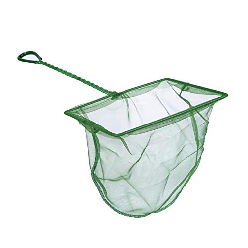 Aquarium Fishing Net Fish Tank Cleaning Tools Fine Mesh Net with Plastic Handle Green 8 Inch - size: 8 Inch