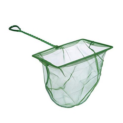 Aquarium Fishing Net Fish Tank Cleaning Tools Fine Mesh Net with Plastic Handle Green 8 Inch - size: 8 Inch