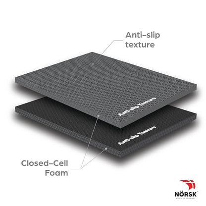 Dual-Sided Reversible 1/2" Foam Exercise Mats for Home Gym - Interlocking EVA Foam Tiles - color: Gray/Black, size: 18 Tiles - 72 Sq. Ft.