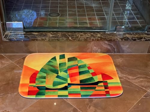 3dRose Bathroom Bath Rug Mat - Funny Tiger Practicing Karate Kick Martial Arts Cool Cat Sports and Hobbies