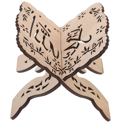 VILLCASE Bible Reading Stand Confucian Wooden Book Rack Multi-Purpose Desk Holder for Home Temple Library Elegant Design for Comfortable Reading - color: Picture 2