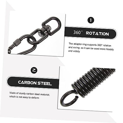 Totority 1set Porch Swing Springs Heavy Duty Metal Swing Spring Kit for Hammock Chair Sandbag Fixing Kit