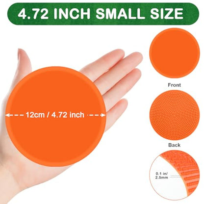 60 Pcs Poly Vinyl Spot Markers Rubber Floor Dots Non Slip Agility Markers Flat Field Cones for PE Gym Classes, Classroom Activities and Games, Soccer Basketball Sports Speed Agility Training - size: 4.72inch